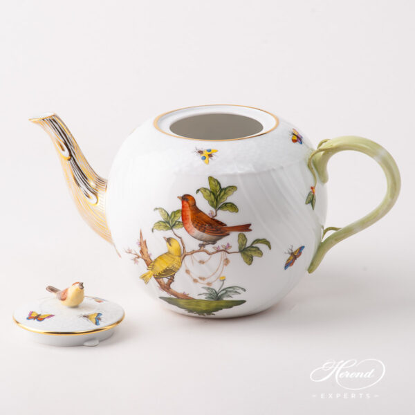 Tea Pot w. Bird Knob 1604-0-05 RO Rothschild Bird design. Herend fine china