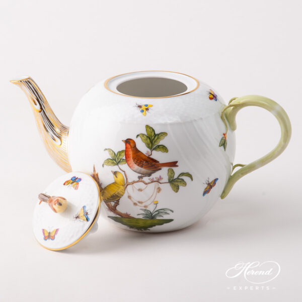 Tea Pot w. Bird Knob 1604-0-05 RO Rothschild Bird design. Herend fine china