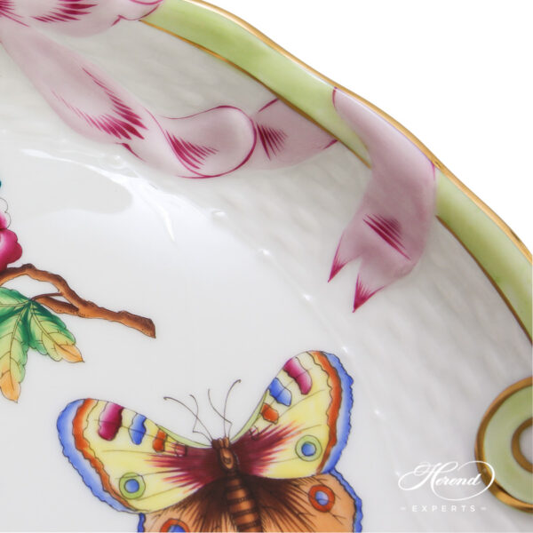 Tray w. Ribbon 400-0-00 Old Queen VICTORIA design. Herend fine china