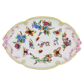 Tray w. Ribbon 400-0-00 Old Queen VICTORIA design. Herend fine china
