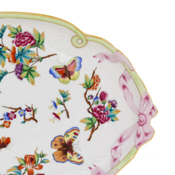 Tray w. Ribbon 400-0-00 Old Queen VICTORIA design. Herend fine china