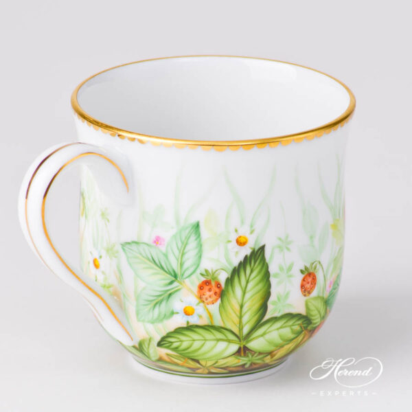 Universal Cup / Breakfast Cup 2739-0-00 FSB Strawberry pattern. Herend porcelain