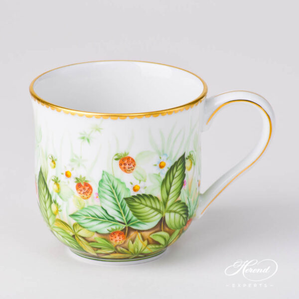 Universal Cup / Breakfast Cup 2739-0-00 FSB Strawberry pattern. Herend porcelain