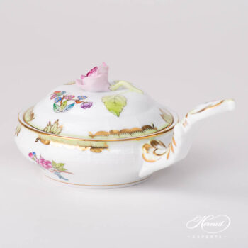 Patty Pan w. Rose Knob 388-0-09 VBA Queen Victoria design. Herend porcelain