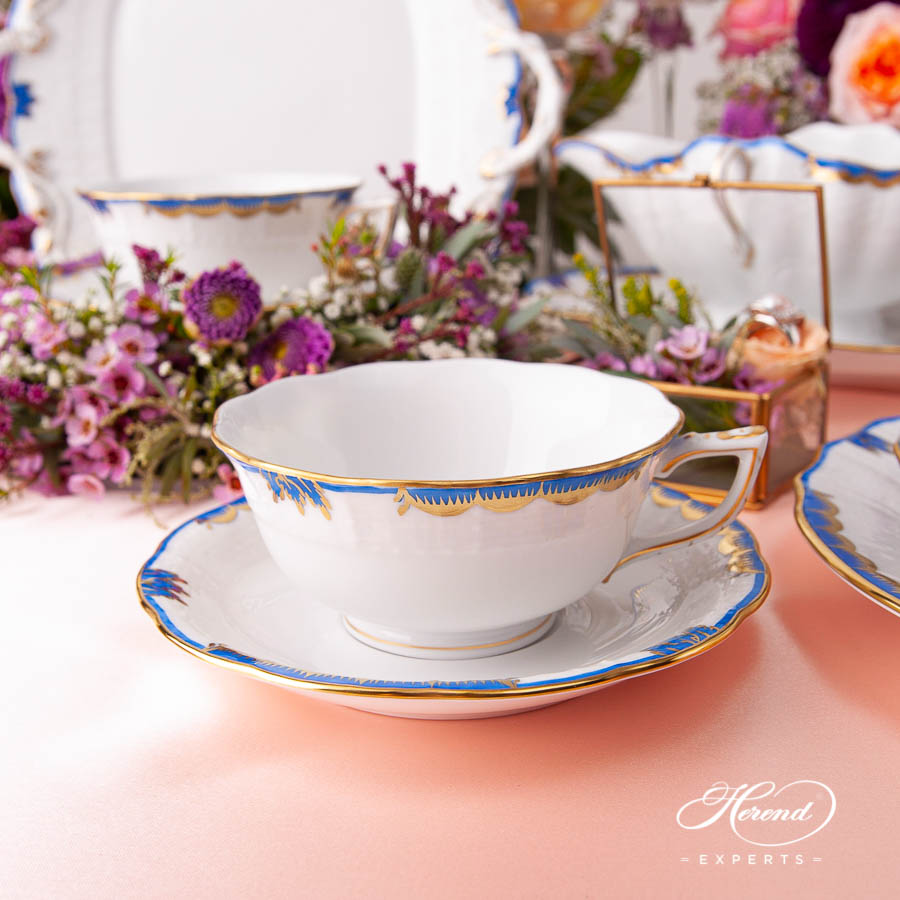 Unique Afternoon Tea Cups and Saucers in Gift Box, Royal Bone