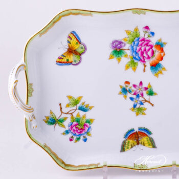 Tray with Handles 422-0-00 VBO Queen Victoria pattern. Classic design. Herend fine china