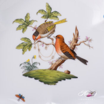 Salad Bowl 191-0-00 RO-ETB Rothschild Bird Blue Fishnet pattern. Herend fine china