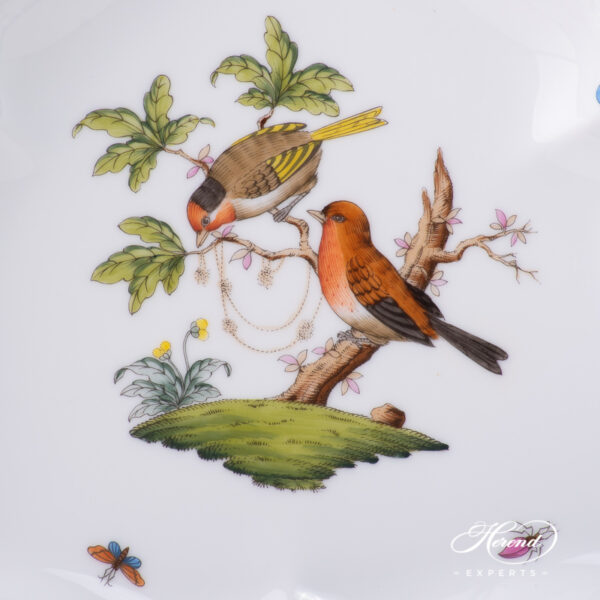 Salad Bowl 191-0-00 RO-ETB Rothschild Bird Blue Fishnet pattern. Herend fine china