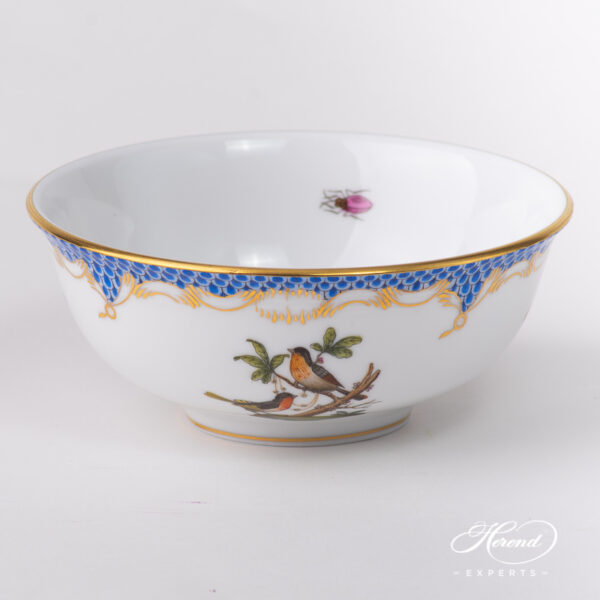 Small Bowl 367-0-00 RO-ETB Rothschild Bird Blue Fishnet pattern. Herend fine china