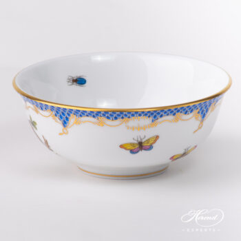 Small Bowl 367-0-00 RO-ETB Rothschild Bird Blue Fishnet pattern. Herend fine china