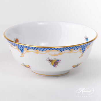 Small Bowl 367-0-00 RO-ETB Rothschild Bird Blue Fishnet pattern. Herend fine china