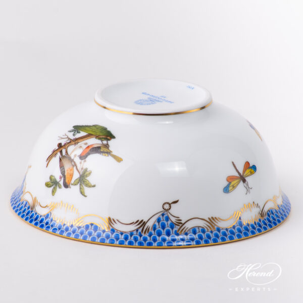 Small Bowl 367-0-00 RO-ETB Rothschild Bird Blue Fishnet pattern. Herend fine china
