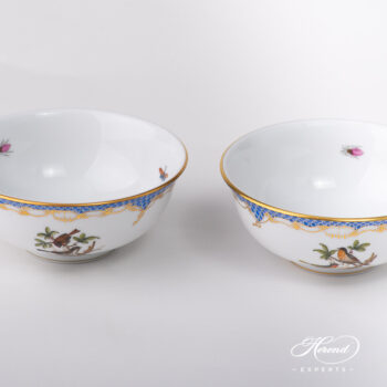 Small Bowl 367-0-00 RO-ETB Rothschild Bird Blue Fishnet pattern. Herend fine china