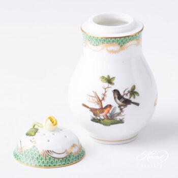 Powdered Sugar Shaker - Rothschild Bird Green Fish Scale