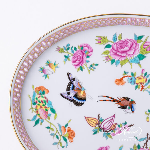 Oval Tray 3382-0-00 SP225 Luxurious Butterfly pattern. Herend porcelain