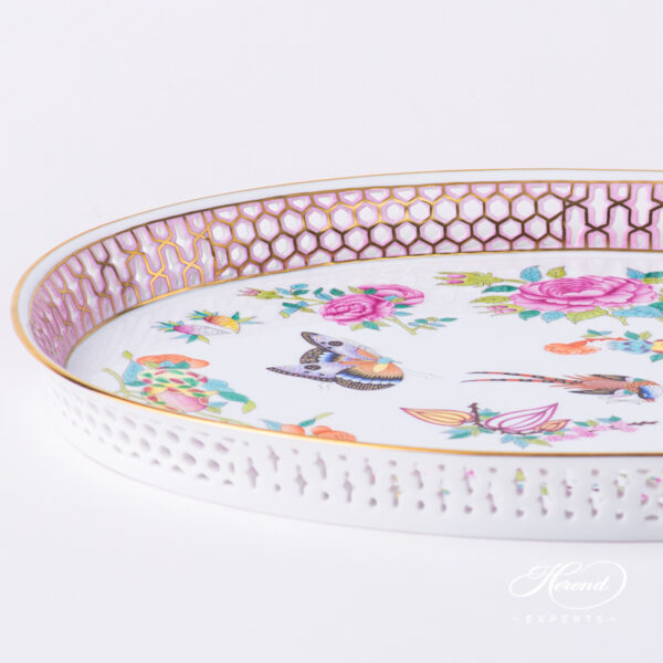 Oval Tray 3382-0-00 SP225 Luxurious Butterfly pattern. Herend porcelain