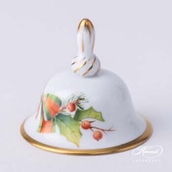 Table Bell, small - Herend porcelain 8017-0-00 NOELS - Christmas design.