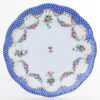 Dessert Plate - Herend porcelain 516-0-00 LTBS-EBH - Flower Garland with Blue Fish Scale design.