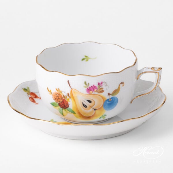 Herend Fruits Teacup with Saucer 724-0-00 CFR