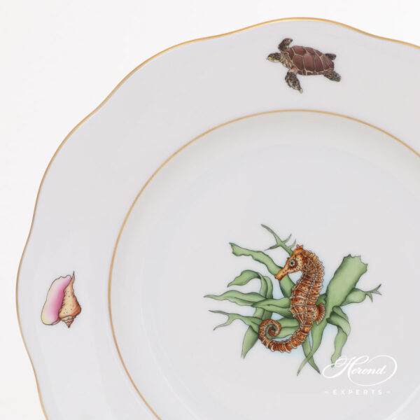 Dessert Plate, medium - Herend porcelain 20518-0-00 ATLA-#4 Bermuda Fishes design.
