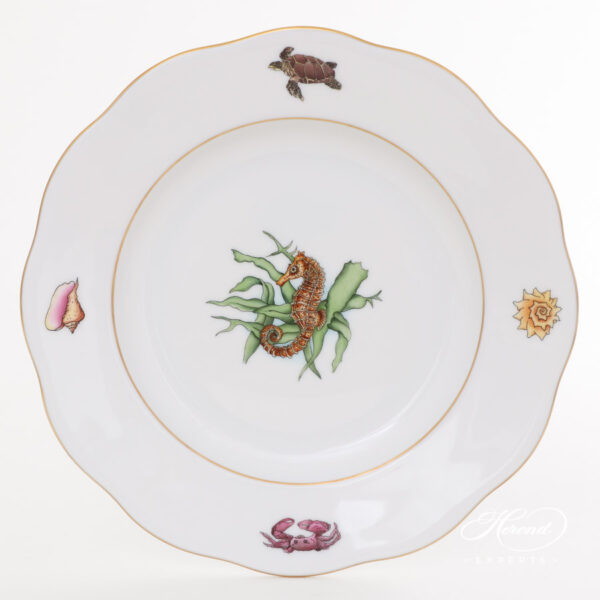 Dessert Plate, medium - Herend porcelain 20518-0-00 ATLA-#4 Bermuda Fishes design.