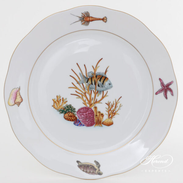 Dinner Plate - Herend porcelain 20524-0-00 ATLA-#5 Bermuda Fishes design.