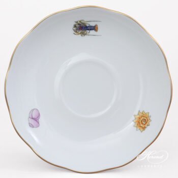 Teacup with Saucer - Herend porcelain 20724-0-00 ATLA-#4 Bermuda Fishes design.