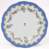 Charger / Serving Plate - Herend porcelain 527-0-00 LTBS-EBH - Flower Garland with Blue Fish Scale design.