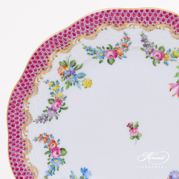 Herend Liechtenstein Dessert plate pink fishnet 517-0-00 LTBS-EPH