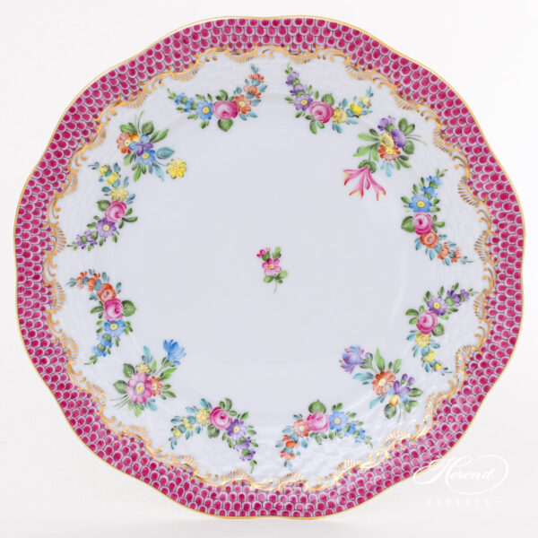 Herend Liechtenstein Dessert plate pink fishnet 517-0-00 LTBS-EPH