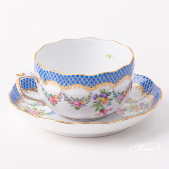 Herend Liechtenstein Teacup w Saucer 724-0-00 LTBS-EBH