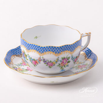 Herend Liechtenstein Teacup w Saucer 724-0-00 LTBS-EBH