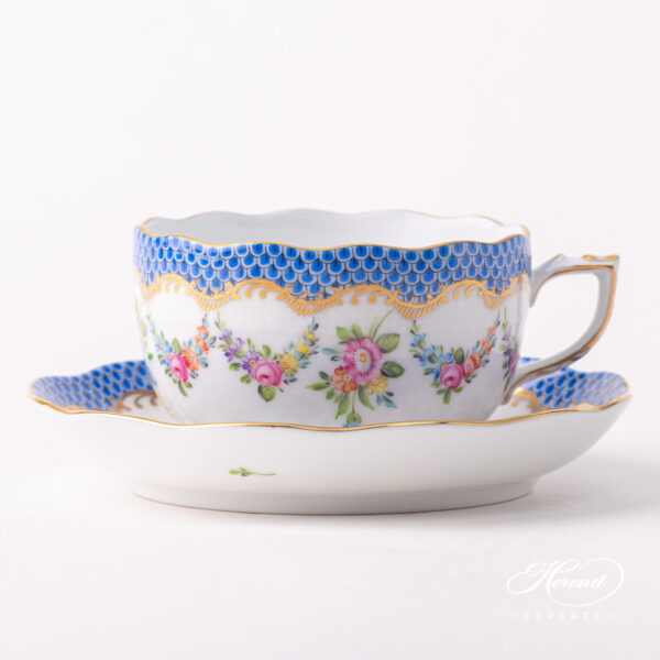 Herend Liechtenstein Teacup w Saucer 724-0-00 LTBS-EBH
