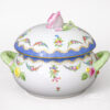 Tureen - Herend porcelain 23-0-09 LTBS-EBH - Flower Garland with Blue Fish Scale design.