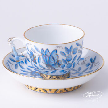 Herend Blue Teacup with Mandarin handle 3364-0-21 ZOBA