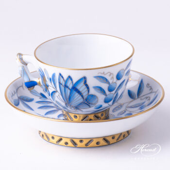 Herend Jardin Zoologique Blue Coffee cup 3371-0-21 ZOBA