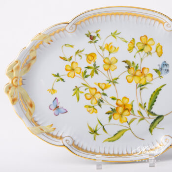 Herend Ribbon Tray American Wildflowers 2400-0-00 FLA-EP