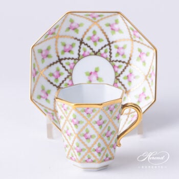 Herend Servres Roses espresso cup w saucer 4307-0-00 SPROG