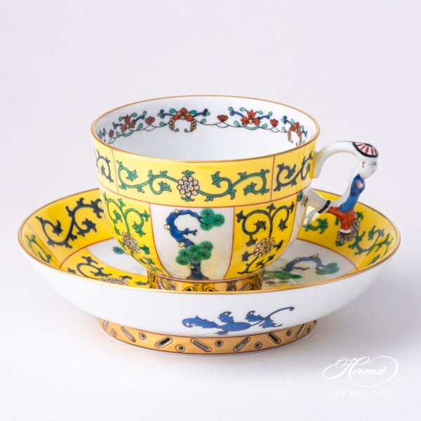 Herend Siang Jaune teacup Black Dinasty 3364-0-21 SJ