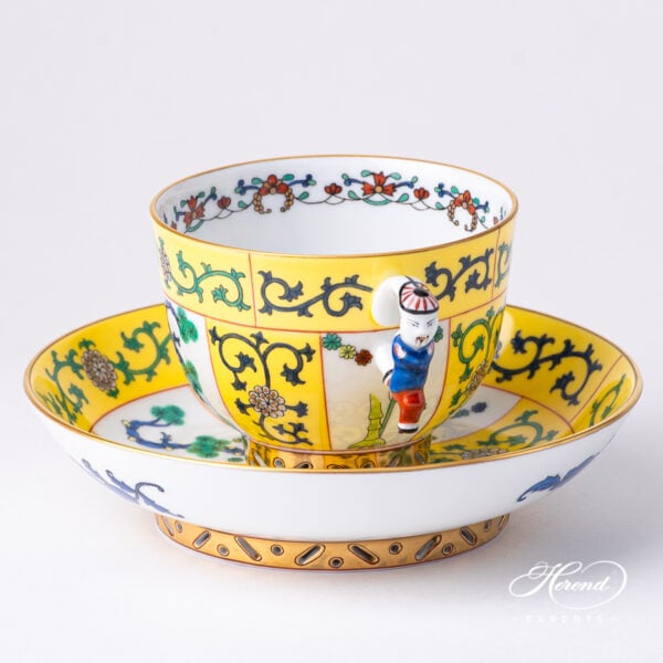 Herend Siang Jaune teacup Black Dinasty 3364-0-21 SJ