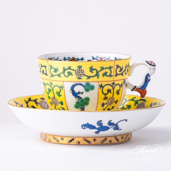 Herend Siang Jaune teacup Black Dinasty 3364-0-21 SJ
