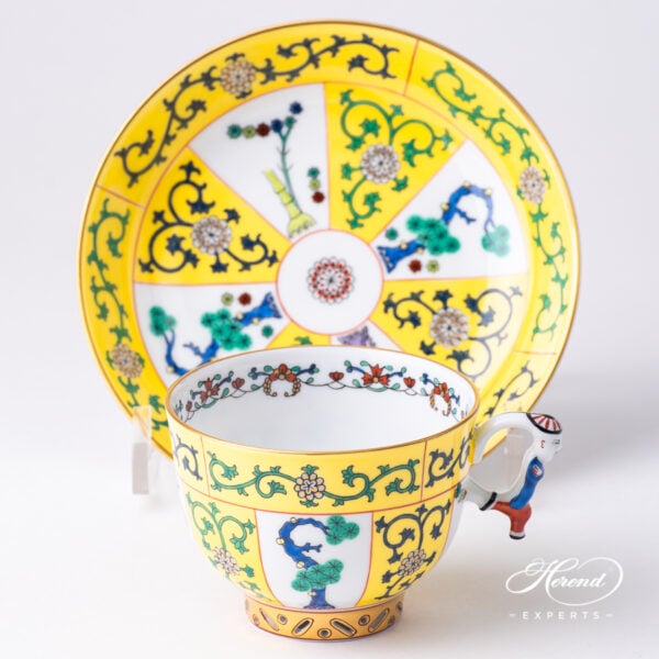 Herend Siang Jaune teacup Black Dinasty 3364-0-21 SJ