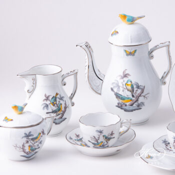 Rothschild Bird Espresso set of Herend O-ROE-PT