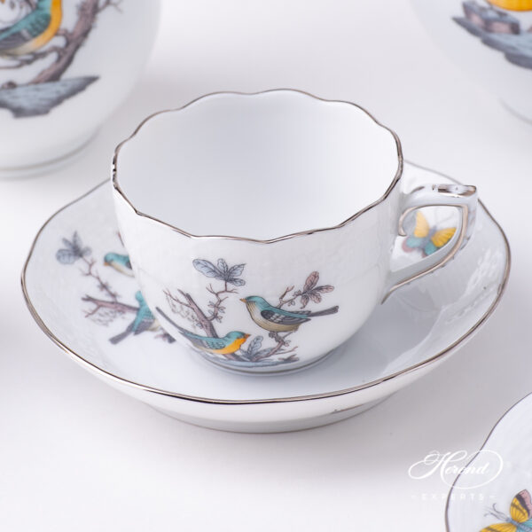 Rothschild Bird Espresso set of Herend O-ROE-PT