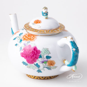 Herend Pink Peony Teapot 3304-0-21 PVR