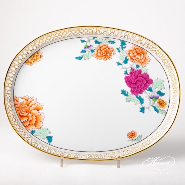 Herend Pink Peony Tray 3382-0-00 PVR