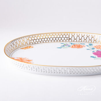 Herend Pink Peony Tray 3382-0-00 PVR