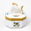 Herend Rothschild Fancy Box with Fish handle 6105-0-28 RO
