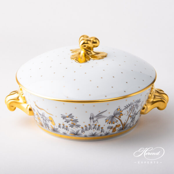 Herend Vegetable Ragou dish Oriental Showmen - Asian Garden 2041-0-06 FODON