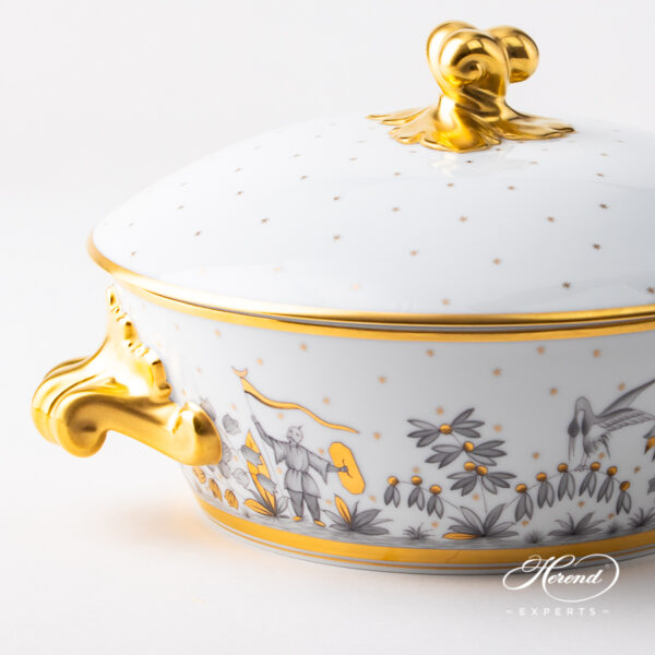 Herend Vegetable Ragou dish Oriental Showmen - Asian Garden 2041-0-06 FODON